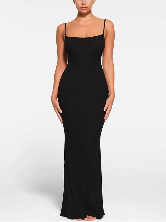 SKIMS Dresses & Skirts - SKIMS soft lounge black dress Medium